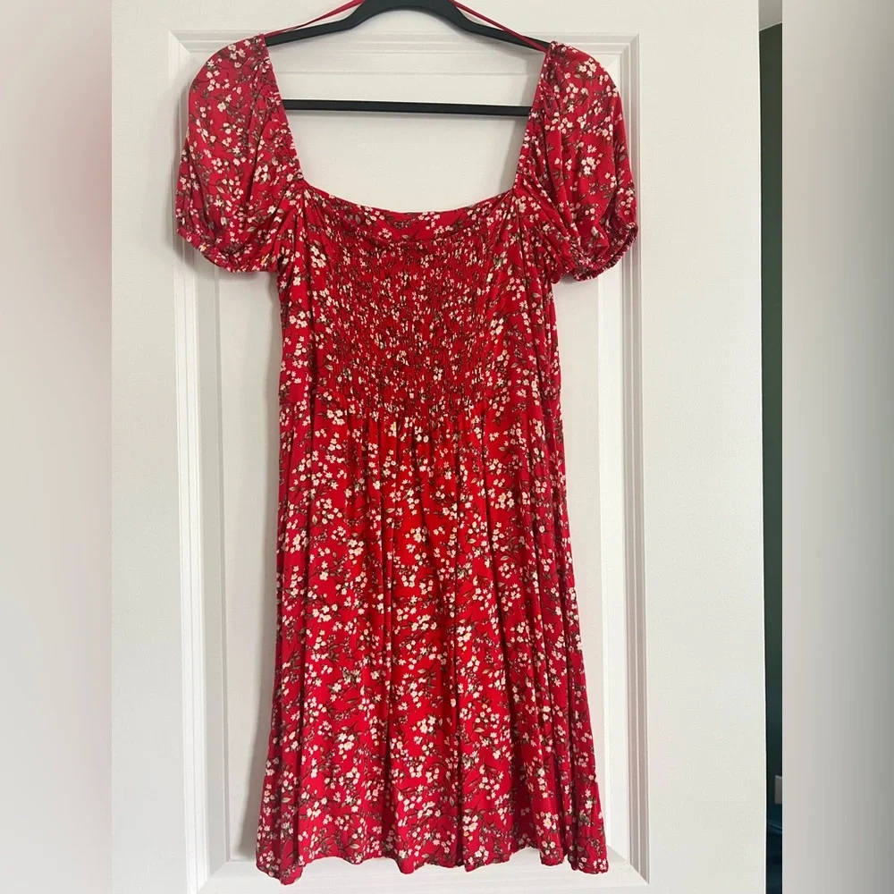 Floral Red Dress - Picture 2 of 4